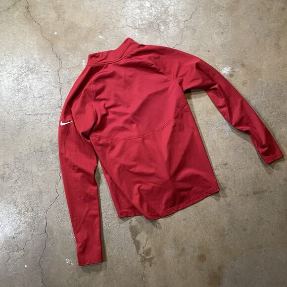 Arizona Cardinals Nike Fleece Mens Large 1/4 Zip Red NFL Pullover - Picture 3 of 6